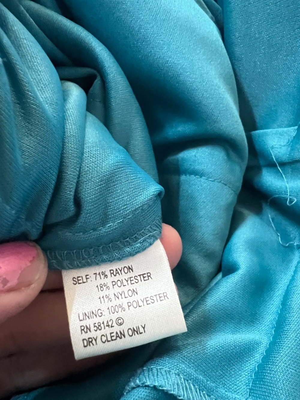 Turquoise Blue Pleated Formal Midi Dress - Picture 8 of 8